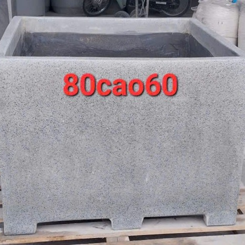 Chậu chữ nhật có chân 80 x 60