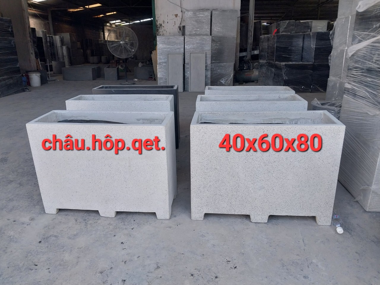 Chậu Xi Măng Đá Mài