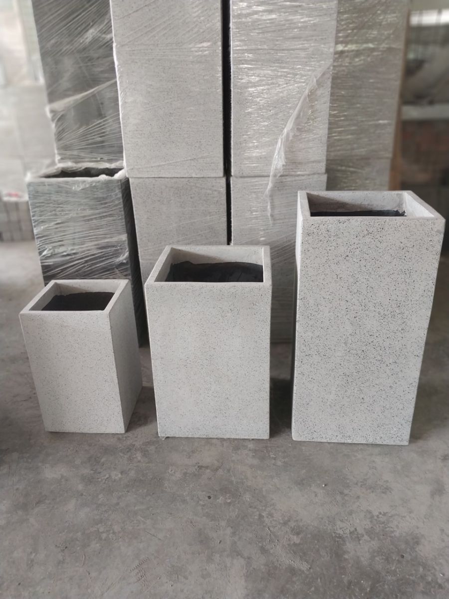 Chậu Xi Măng Đá Mài