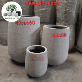 Chậu xi măng đá mài giọt nước